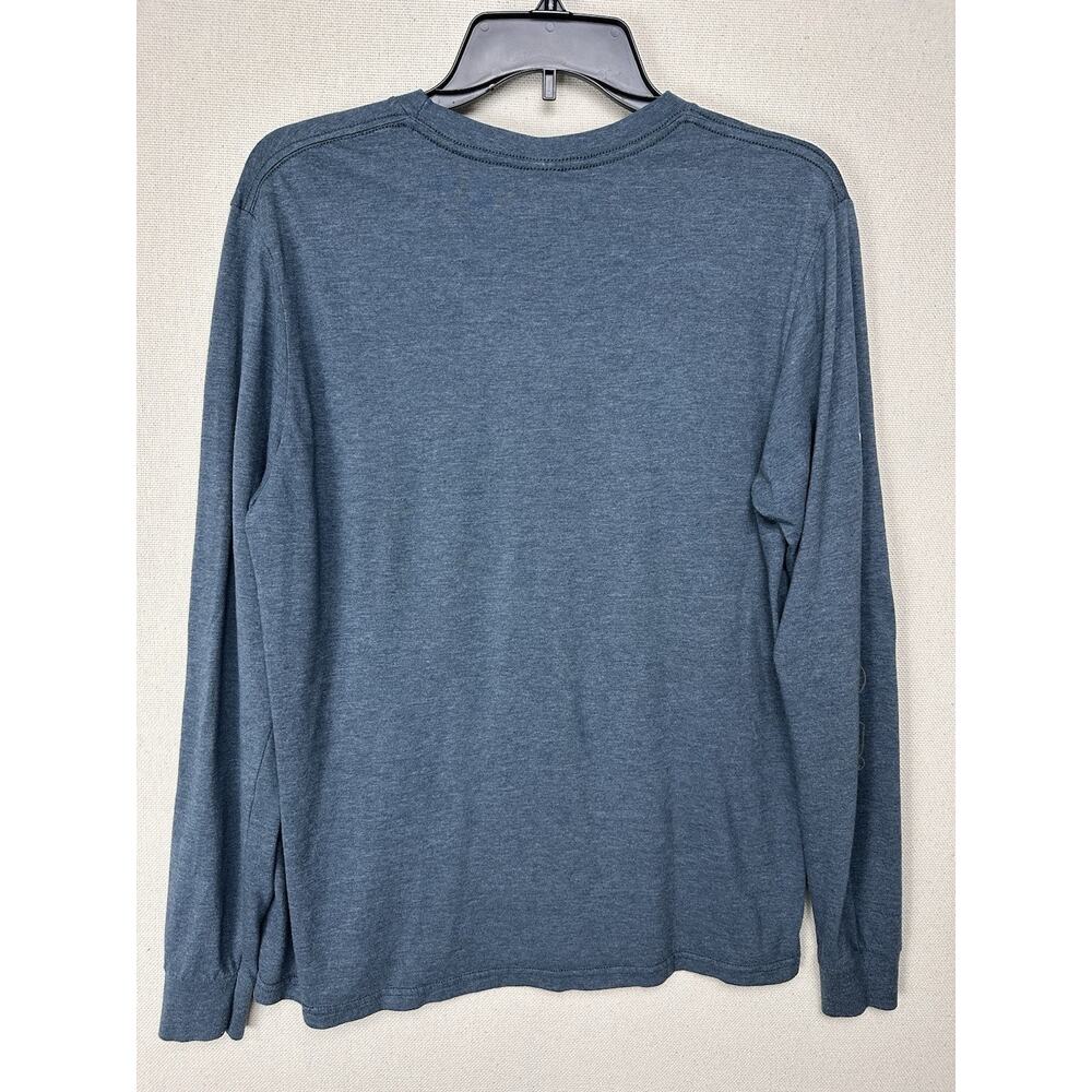Hurley Long Sleeve T-Shirt Blue Logo Graphic Sz M Fishing Water Sports Casual - Picture 5 of 11
